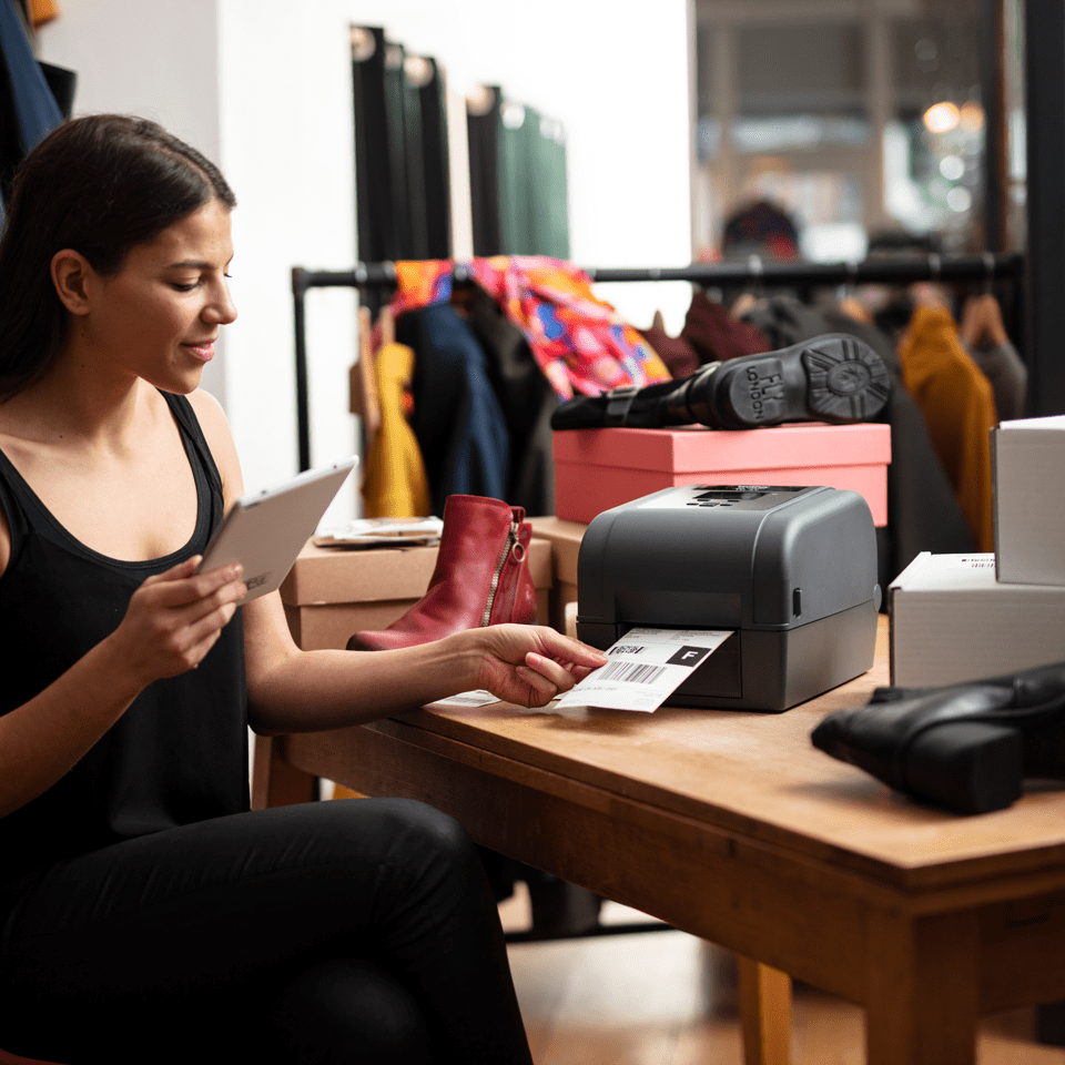 Brother TD-4650tnwb - Etikettendrucker - Td/tt - Rolle (11,2 Cm) - 203 Dpi - Bis Zu 203.2 Mm/sek. - Usb, Lan, WI-Fi(n), UsB-Host, Rs232, Bluetooth 4.