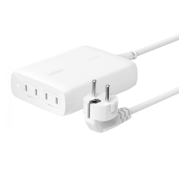 Belkin Boostcharge Pro - Alimentatore - Tecnologia Gan - 200 Watt - 5 A - Ricarica Rapida, Power Delivery 3.1, Pd 3.0 - 4 Porte Di Uscita (usB-C A 24