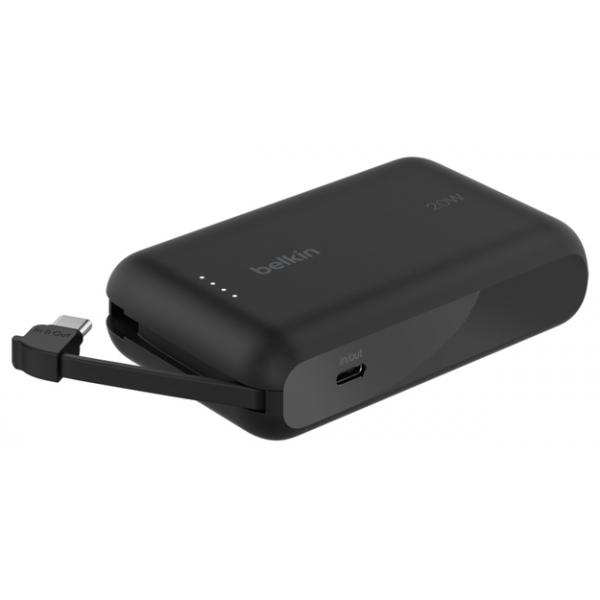 Belkin Boostcharge - Power Bank - Con Cavo Integrato - 10000 Mah - 20 Watt - 3 A - Ricarica Rapida - 2 Punti Di Connessione In Uscita (usB-C A 24 Pin)