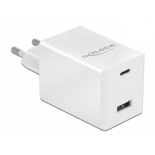 Delock Netzteil - 48 Watt - 3 A - Fast Charge, Pd 3.0 - 2 Ausgabeanschlussstellen (usb, 24 Pin UsB-c)