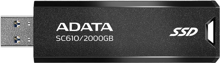 Adata Sc610 - UsB-FlasH-Laufwerk - 2tb - Usb 3,2 Gen 2 - Schwarz (sc610-2000G-Cbk/rd)