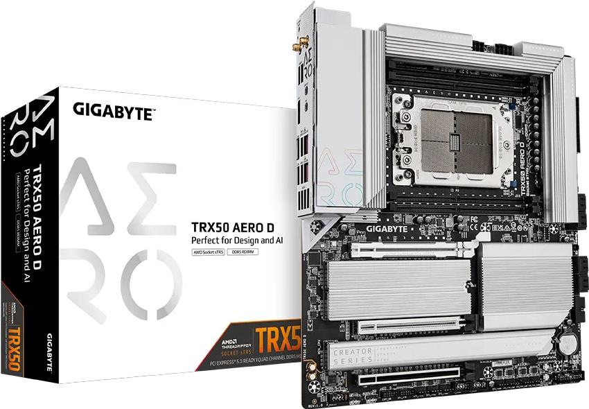 Gigabyte Trx50 Aero D - 1,0 - Motherboard - E-Atx - Socket Str5 - Amd Trx50 Chipsatz - Usb 3,2 Gen 1, Usb 3,2 Gen 2, Usb4, UsB-C 3,2 Gen 2x2 - 10 Gig