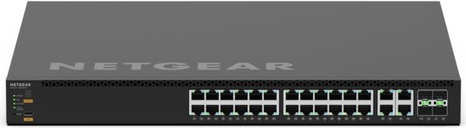 Netgear M4350-24m4x4v, 522w Poe++,24x2,5g, 4x10g, 4x25g, AV-Line, Internes 800-W-Netzteil Mit, 522-W-PoE-Leistungsbudget. 2 Steckplätze Für, Modulare