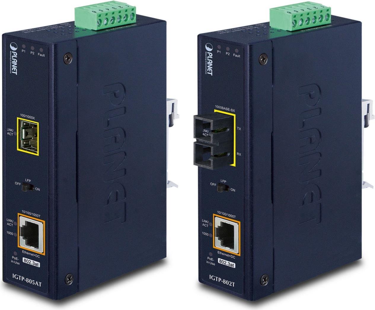 Planet IgtP-80xt Series IgtP-802t - Medienkonverter - Gige - 10basE-T, 1000basE-Sx, 100basE-Tx, 1000basE-T - Sc MultI-Mode / RJ-45 - Bis Zu 550 M (ig