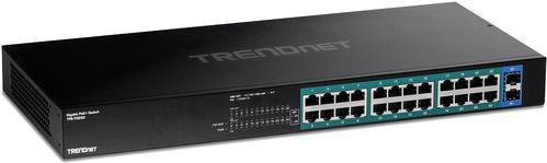 Trendnet Tpe Tg262 - Switch - 24 X 10/100/1000 (poe+) + 2 X Sfp - An Rack Montierbar - Poe+ (380 w)