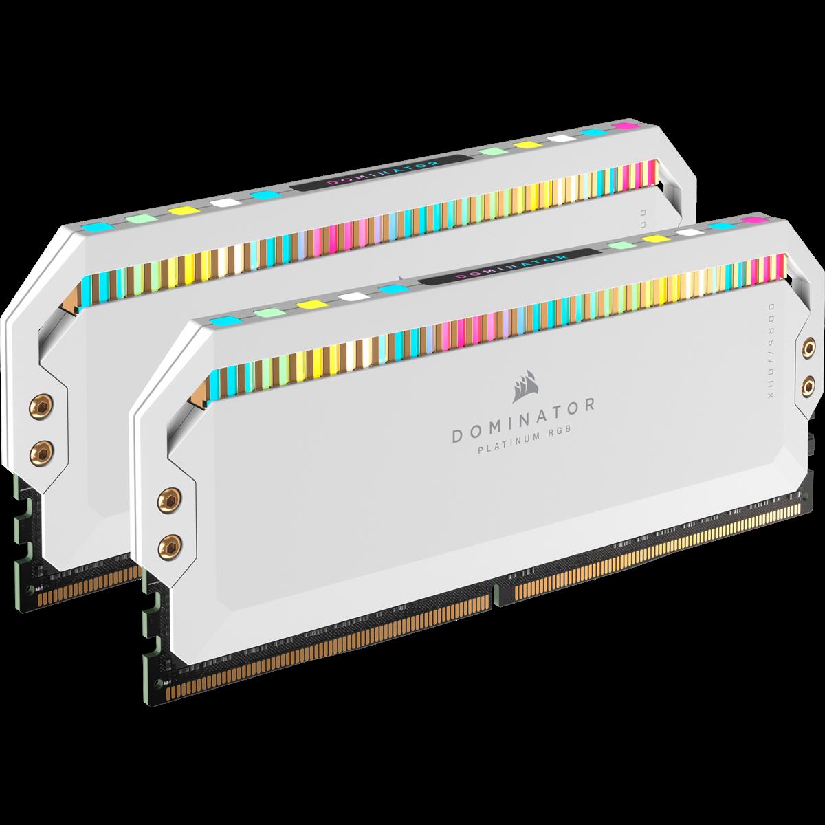 Corsair Dominator Platinum Rgb - Ddr5 - Kit - 64gb: 2 X 32gb - Dimm 288-Pin - 5200 Mhz / Pc5-41600 - Cl40 Weiß (cmt64gx5m2b5200c40w)