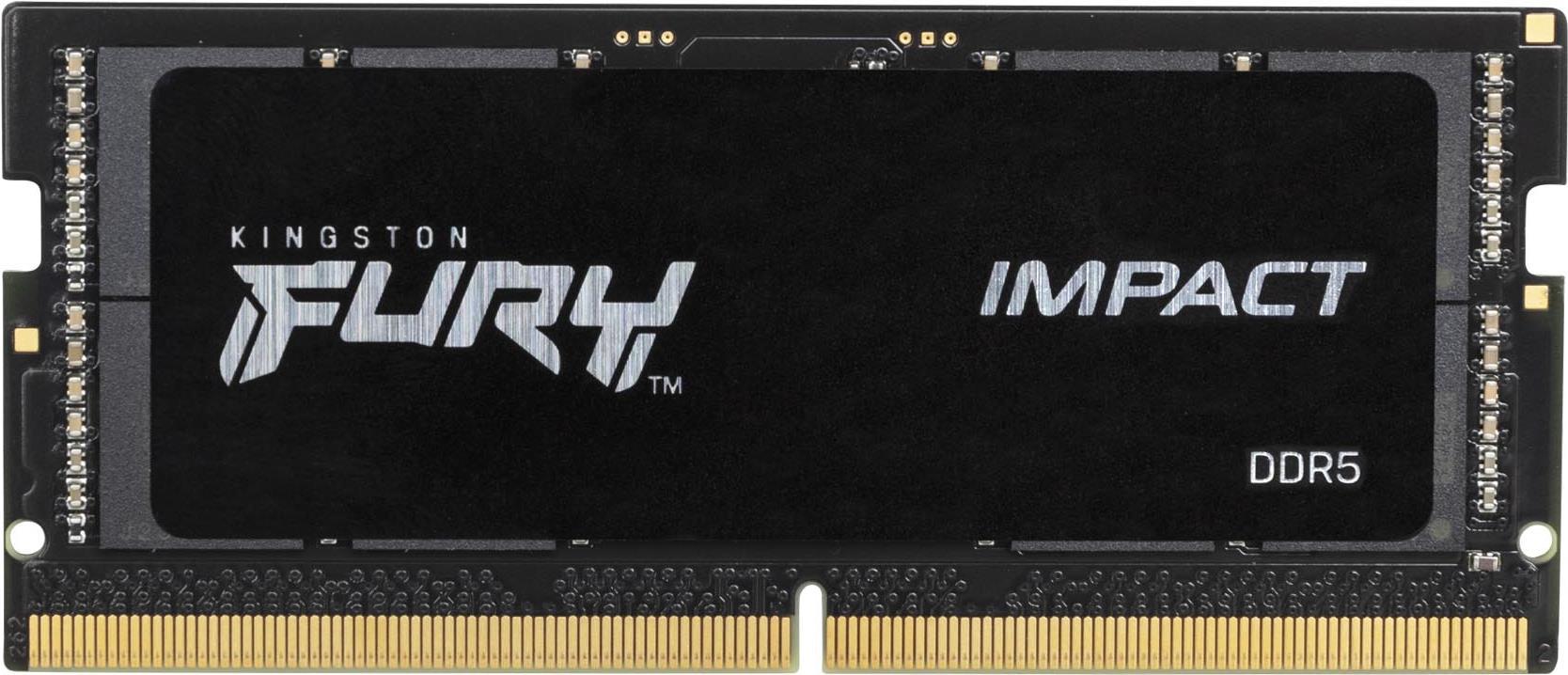 Kingston Fury Impact - Ddr5 - Kit - 32 Gb: 2 X 16 Gb - So Dimm 262-Pin - 4800 Mhz / Pc5-38400 - Cl38 - 1.1 V - Ungepuffert - ON-Die Ecc (kf548s38ibk2