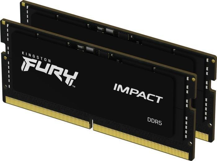 Kingston Fury Impact - Ddr5 - Kit - 64 Gb: 2 X 32 Gb - So Dimm 262-Pin - 4800 Mhz / Pc5-38400 - Cl38 - 1.1 V - Ungepuffert - ON-Die Ecc