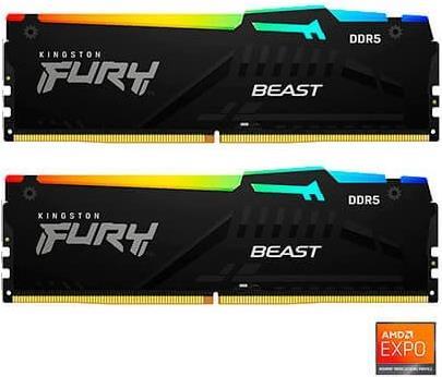 Kingston Technology Fury Beast Rgb Speichermodul 16 Gb 2 X 8 Gb Ddr5 5600 Mhz (kf556c36bbeak2-16)