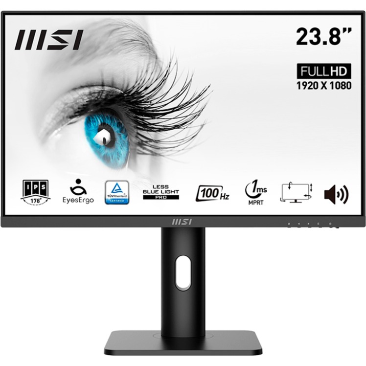 Msi Pro Mp243xpde, LeD-Monitor - (60 Cm (23.8" ), Schwarz, Fullhd, Ips, Amd FreE-Sync, EyE-Q Check, 100hz Panel) [energieklasse E] (9s6-3pb59H-052)