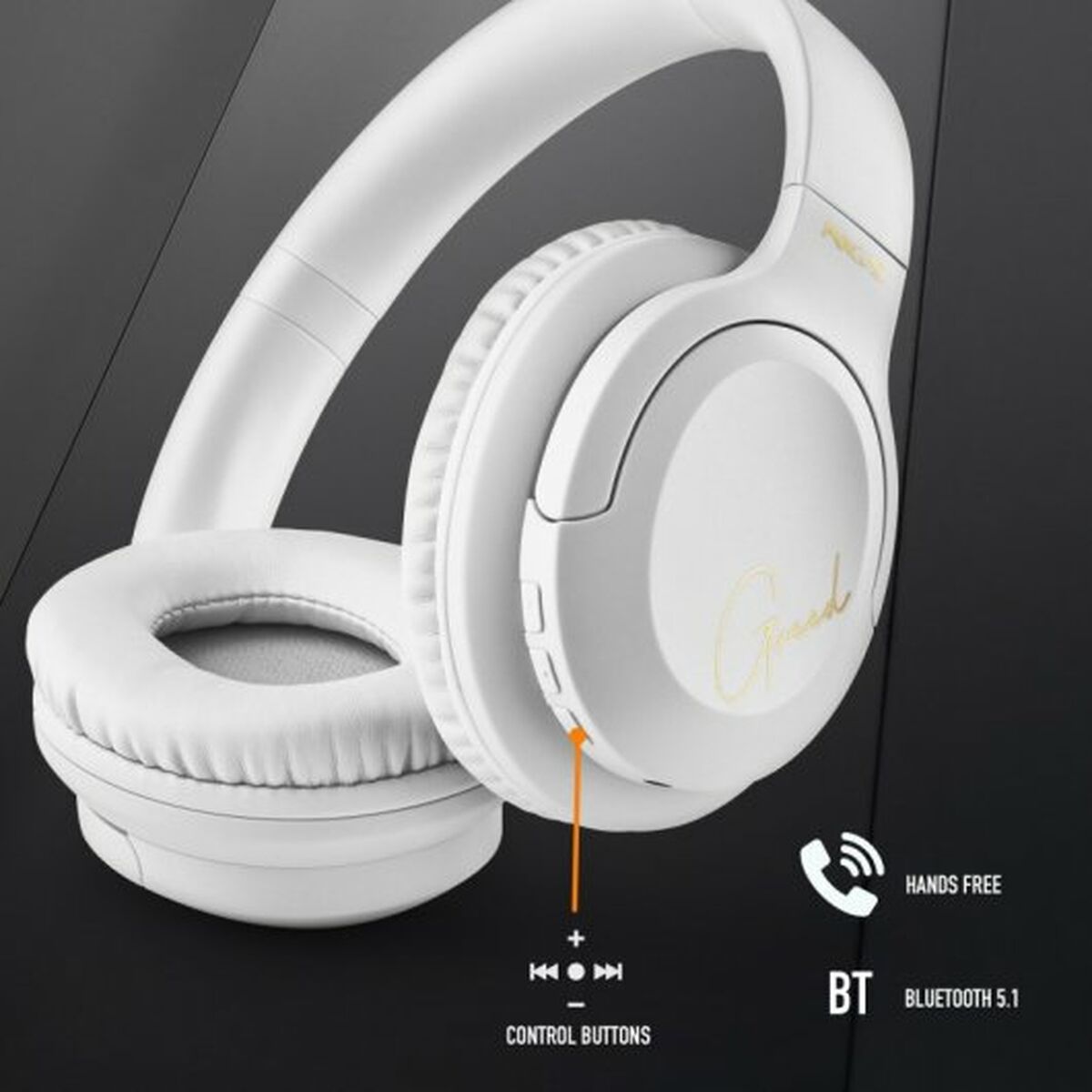 Auricolari Bluetooth Con Microfono Ngs Articagreedwhite Bianco - Image 4
