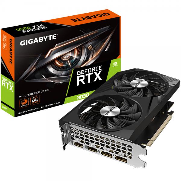 Gigabyte Geforce Rtx 3050 Windforce Oc V2 8g Nvidia 8 Gb Gddr6 (gigabyte Nvidia Geforce Rtx 3050 Windforce Oc V2 8gb Gddr6 Graphics Card, 2560 Cuda C
