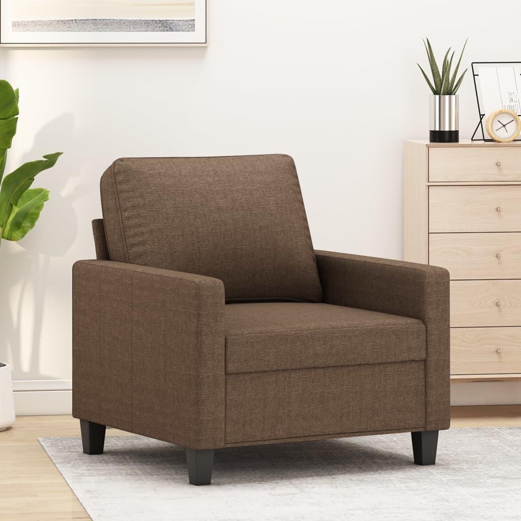 Poltrona Marrone 60 Cm In Tessuto