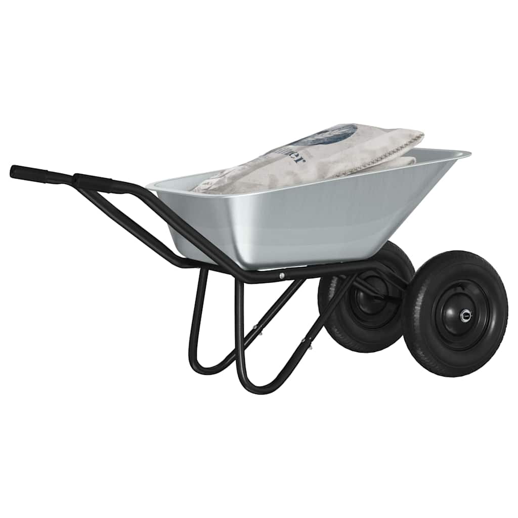 Carriole Argento E Nero 137 X 60 X 65,5 Cm Acciaio - Image 3