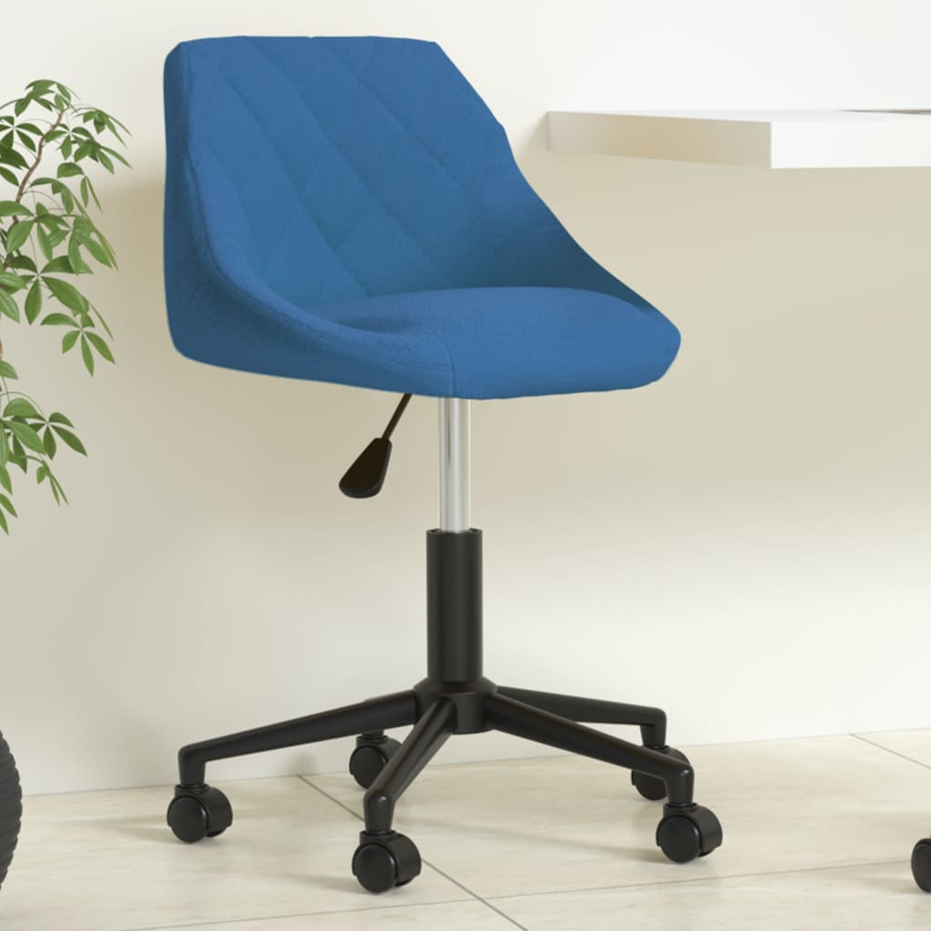 Sedia Girevole Da Ufficio Blu In Velluto
