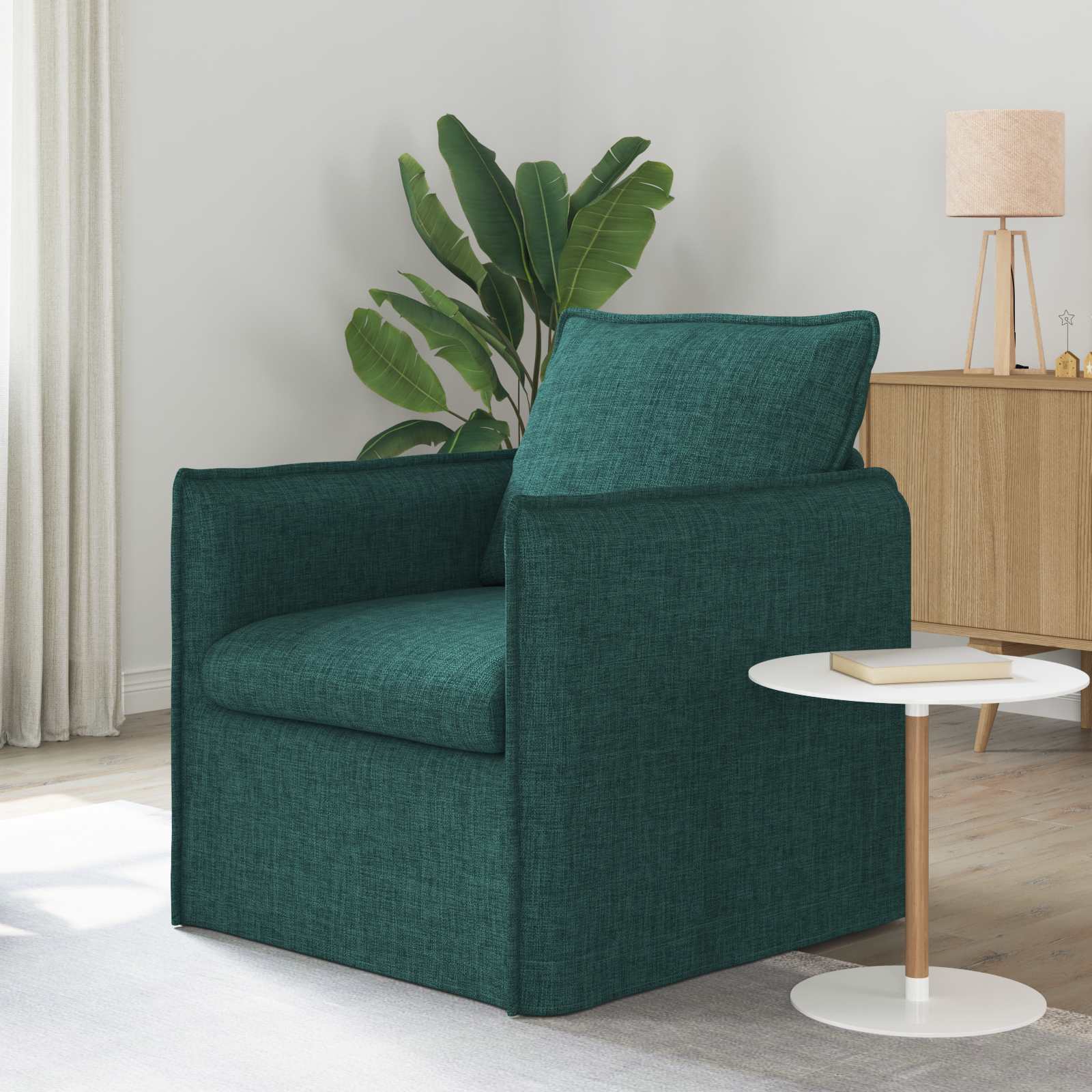 Divano Verde Scuro 195 X 82 X 85 Cm Metallo