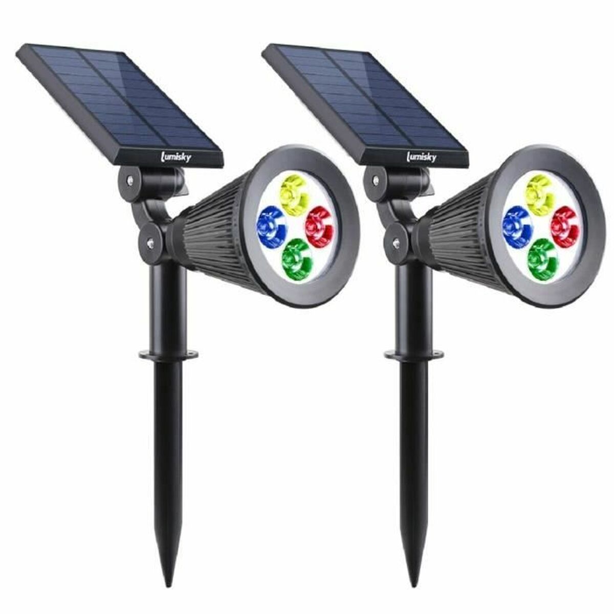 Lampada Ad Energia Solare Lumisky Nero Rouge 200 Lm (2 Pezzi) (2 Unità)