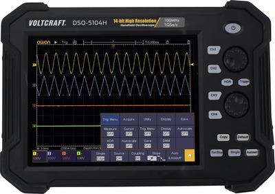 Voltcraft DsO-5104h Batterie, DigitaL-Oszilloskop, HanD-Oszilloskop (scopE-Meter) 100 Mhz 4-Kanal 1 Gsa/s 40 Mpts 14 Bit DigitaL-Speicher (dso), Hand