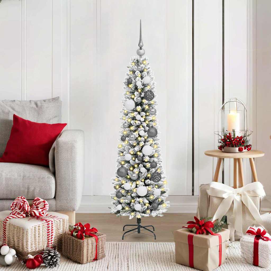 Albero Di Natale Artificiale Con 150 Led Bianco 120 cm