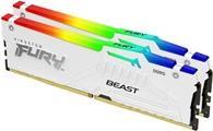 Kingston Fury Beast Rgb - Ddr5 - Kit - 32 Gb: 2 X 16 Gb - Dimm 288-Pin - 2800 Mhz / Pc5-44800 - Cl36 - 1.25 V - Ungepuffert - ON-Die Ecc - Weiß (kf55