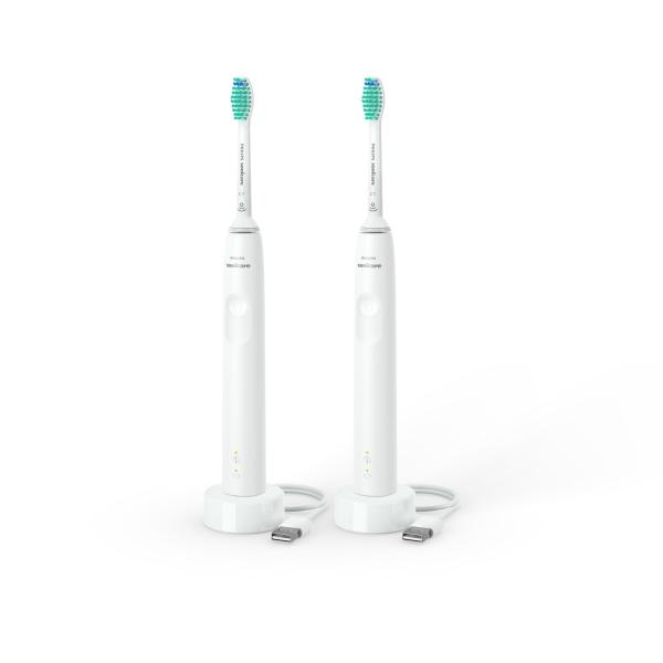 Philips 3000 Series Sonicare Spazzolini Elettrici Sonici, Confezione Da 2 Spazzolini Bianchi Hx3675/13 (philips 3100 Series Hx3675 - Tandb?rst)