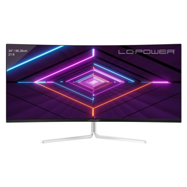 LC-Power LC-M34-UwqhD-100-C-V3 Monitor Pc 86,4 Cm [34] 3440 X 1440 Pixel Ultrawide Quad Hd Lcd Bianco (dis 34 LC-Power LC-M34-UwqhD-100-C-V3)
