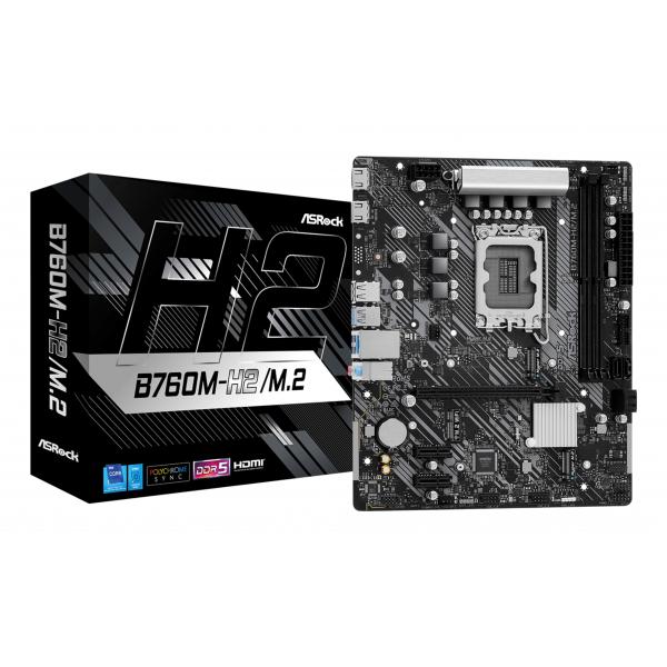 Asrock B760M-H2/m.2 Intel B760 Lga 1700 Micro Atx (asrock - Bundkort - MicrO-Atx - Lga170)