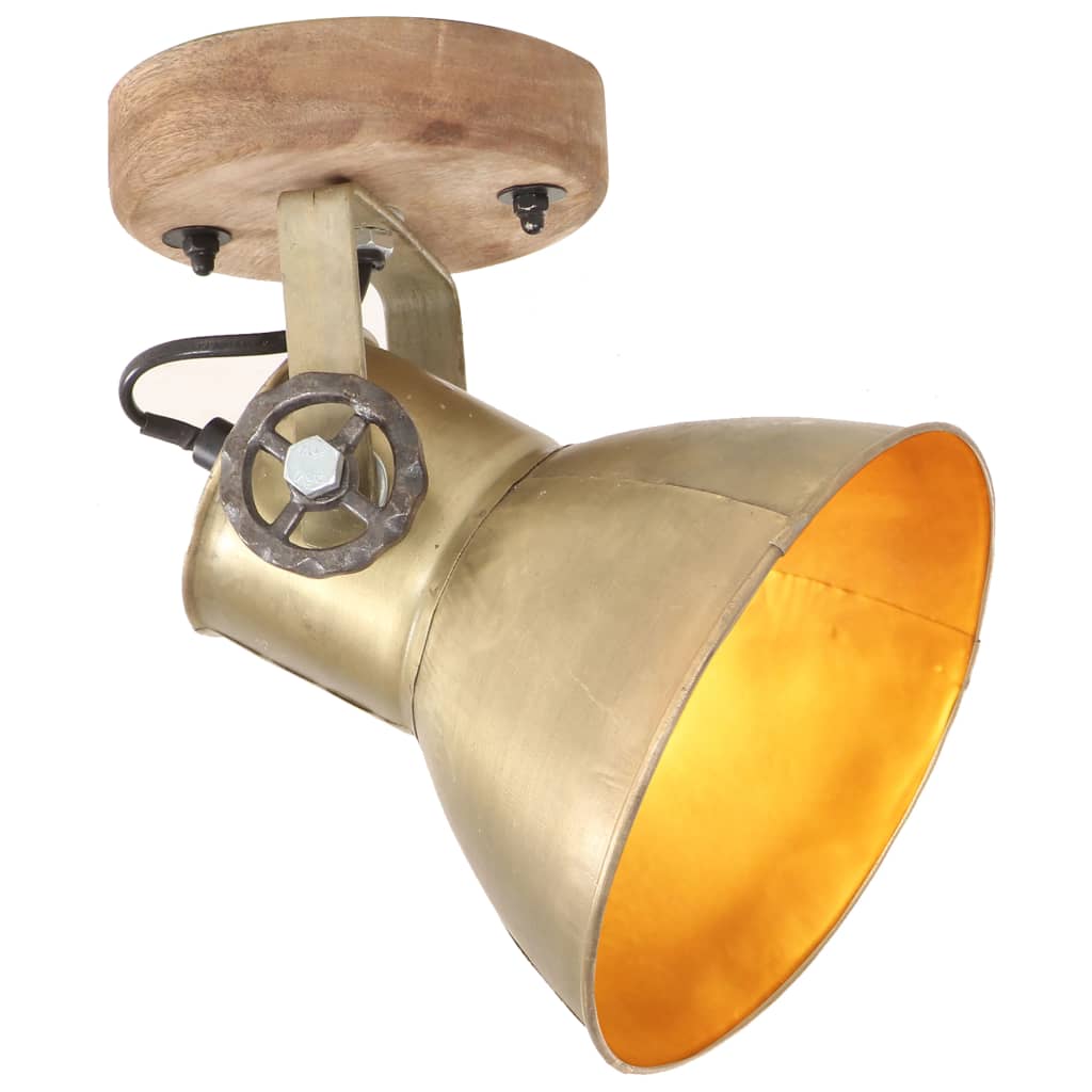 Lampade Da Parete/soffitto 2 Pz Industriale Ottone 20x25 Cm E27