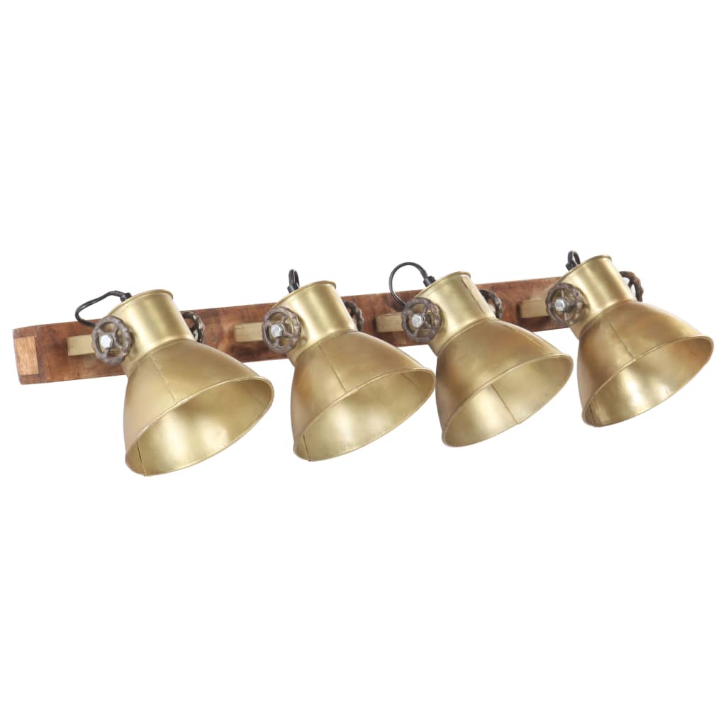 Lampada Da Parete Stile Industriale Ottone 90x25 Cm E27
