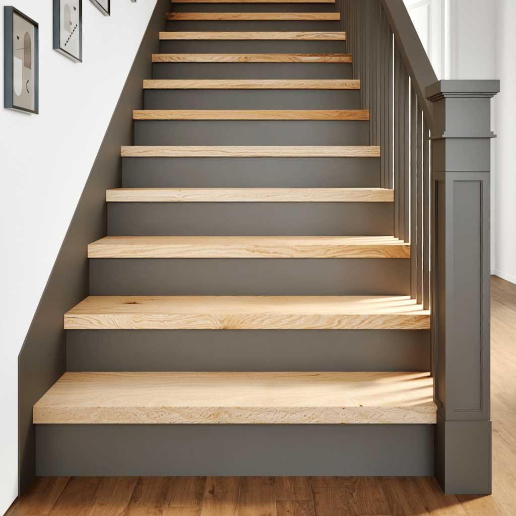 Gradini 2 Pz 100x25x2 Cm In Rovere Massello Non Trattato