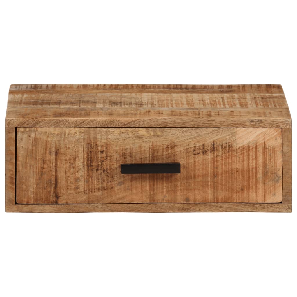Comodino A Parete 40x30x13,5 Cm In Legno Massello Di Mango - Image 3