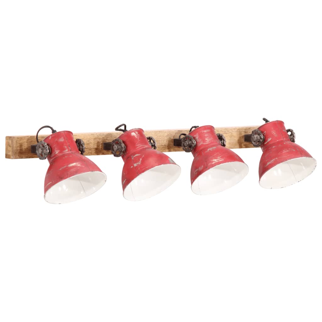 Lampada A Parete 25 W Rosso Anticato 90x25 Cm E27