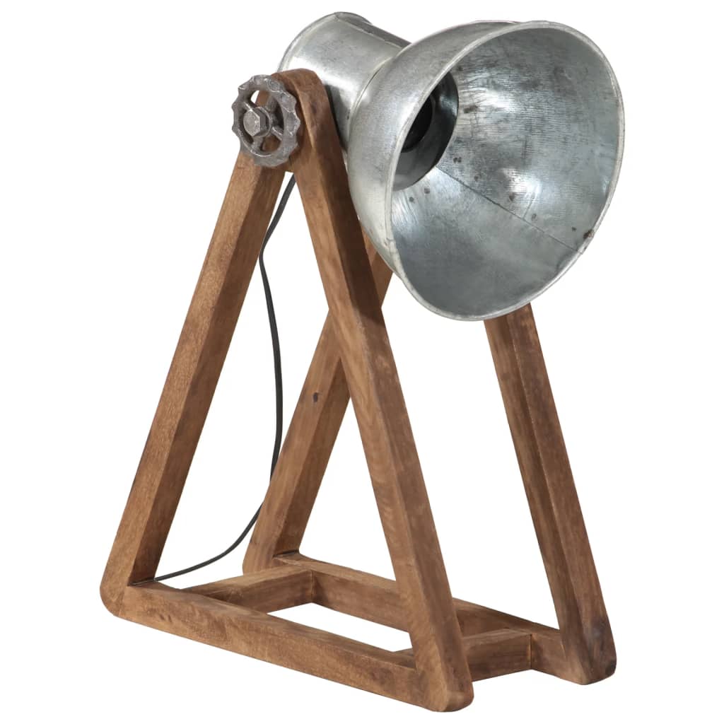 Lampada Da Scrivania 25 W Argento Vintage 30x17x40 Cm E27
