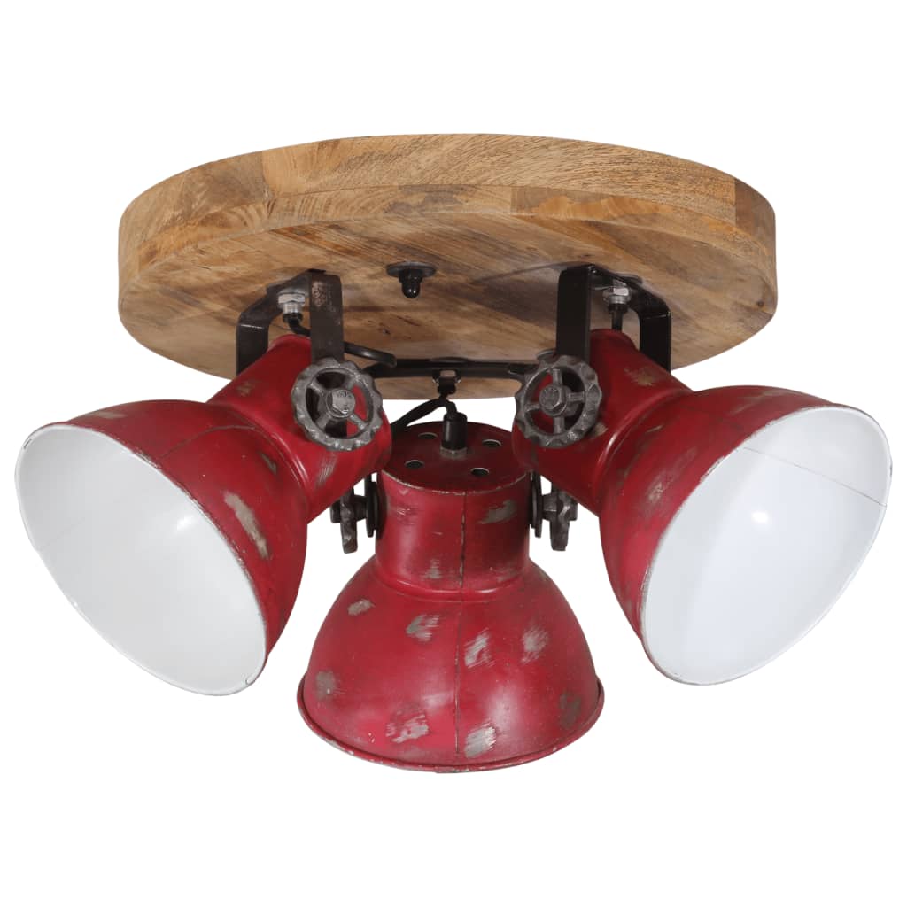 Lampada Da Soffitto 25 W Rosso Anticato 35x35x25 Cm E27