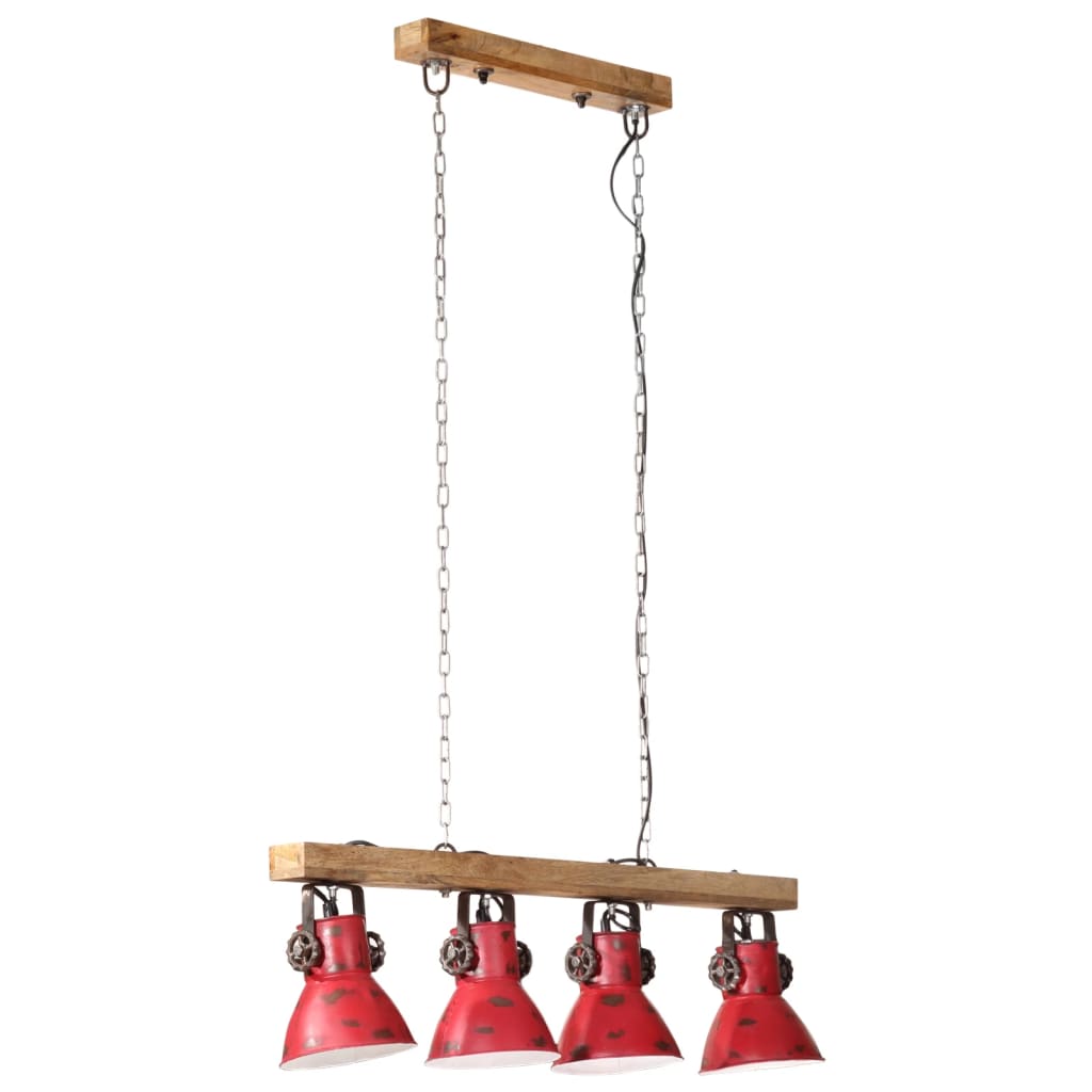 Lampada Da Soffitto 25 W Rosso Anticato 90x24x111 Cm E27