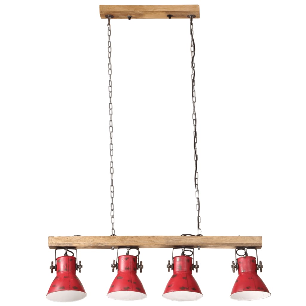 Lampada Da Soffitto 25 W Rosso Anticato 90x24x111 Cm E27 - Image 3