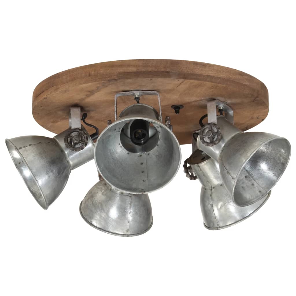 Lampada Da Soffitto 25 W Argento Vintage 50x50x25 Cm E27