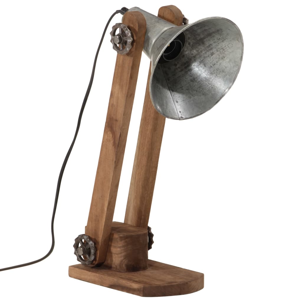 Lampada Da Scrivania 25 W Argento Vintage 23x13x52 Cm E27