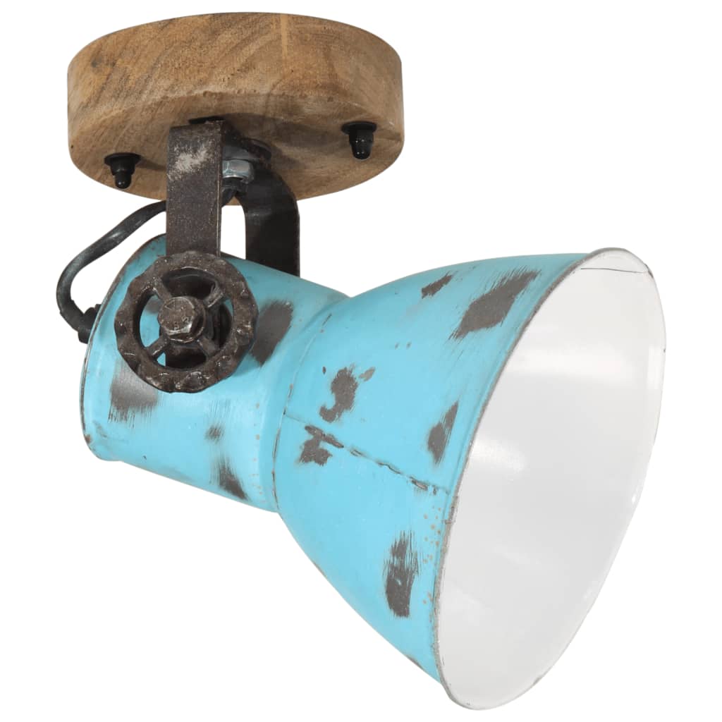 Lampada A Parete 25 W Blu Anticato 11,5x11,5x25 Cm E27