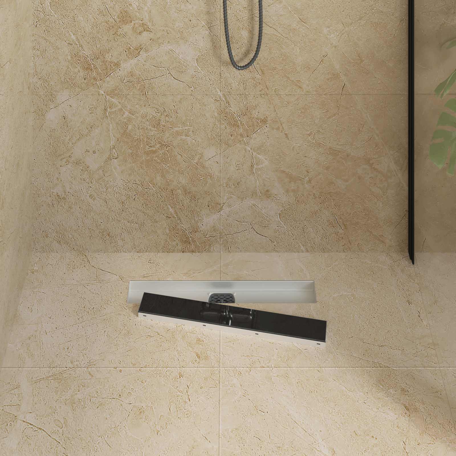 Scarico Doccia Con Copertura In Vetro E Sifone A 360° 50 cm - Image 3