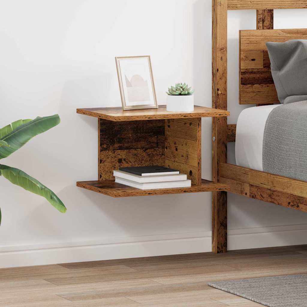 Comodino 2 Pcs Legno Vecchio 40 X 30 X 25 Cm Legno Multistrato