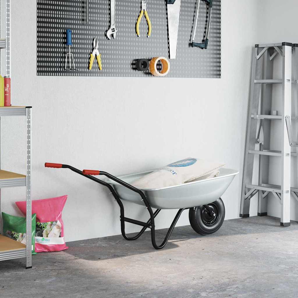 Carriole Argento E Nero 133 X 62,5 X 58 Cm Acciaio - Image 4