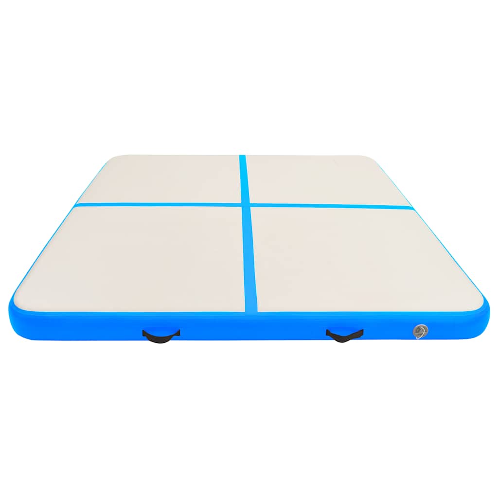 Tappetino Ginnastica Gonfiabile Con Pompa 200x200x10 Cm Pvc Blu - Image 3