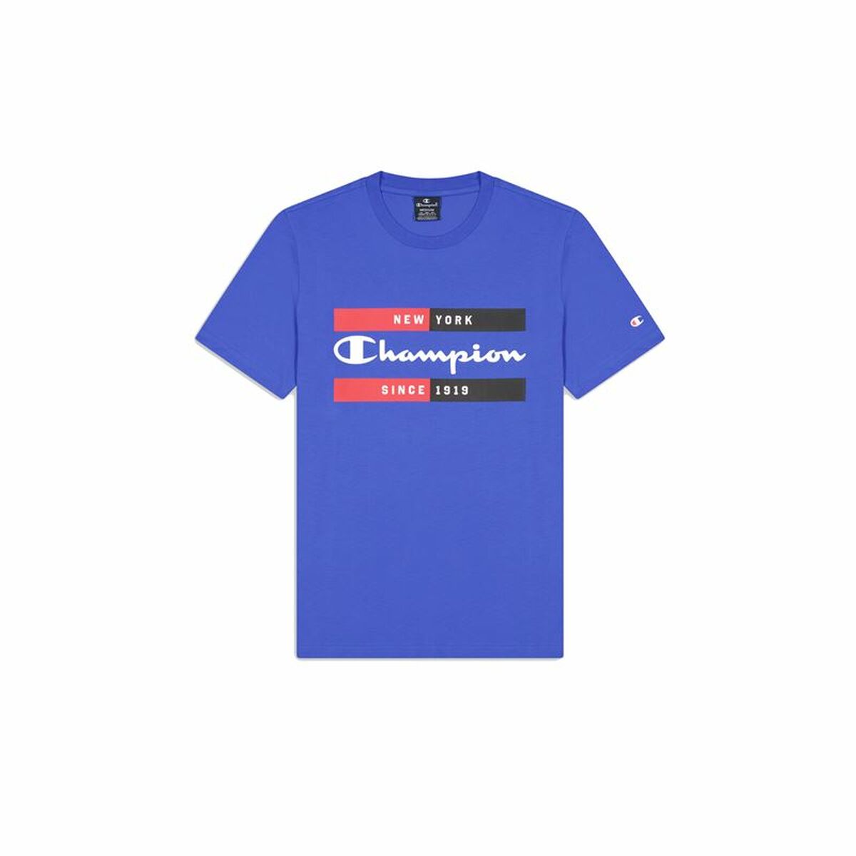 Maglia A Maniche Corte Uomo Champion Crewneck Azzurro Taglia:m