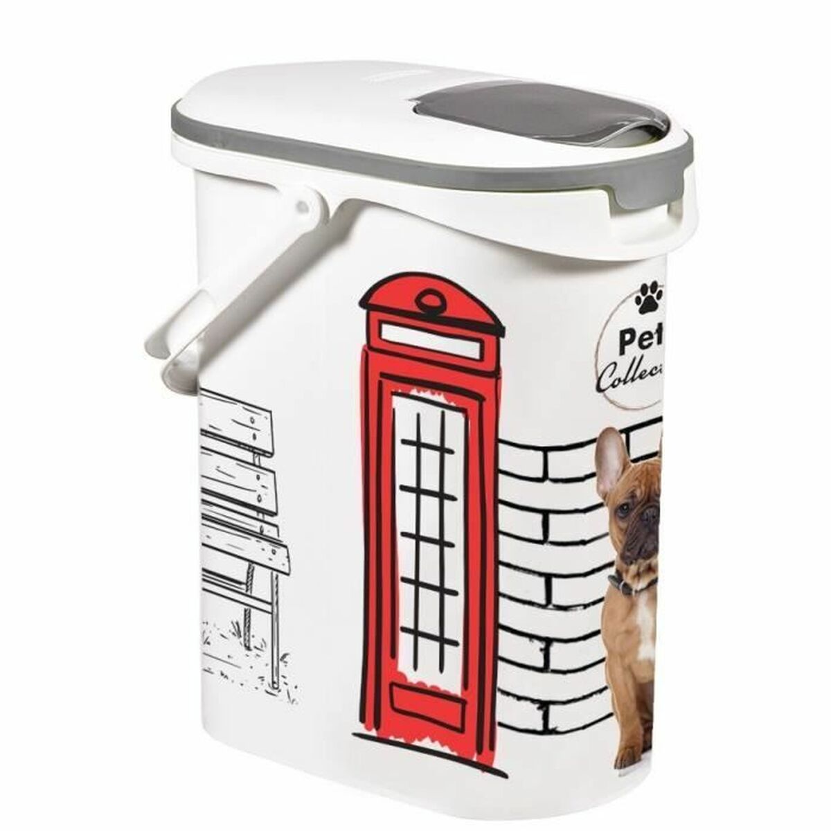 Contenitore Per Alimenti Per Animali Domestici Curver Pets Collection Bianco 10 L
