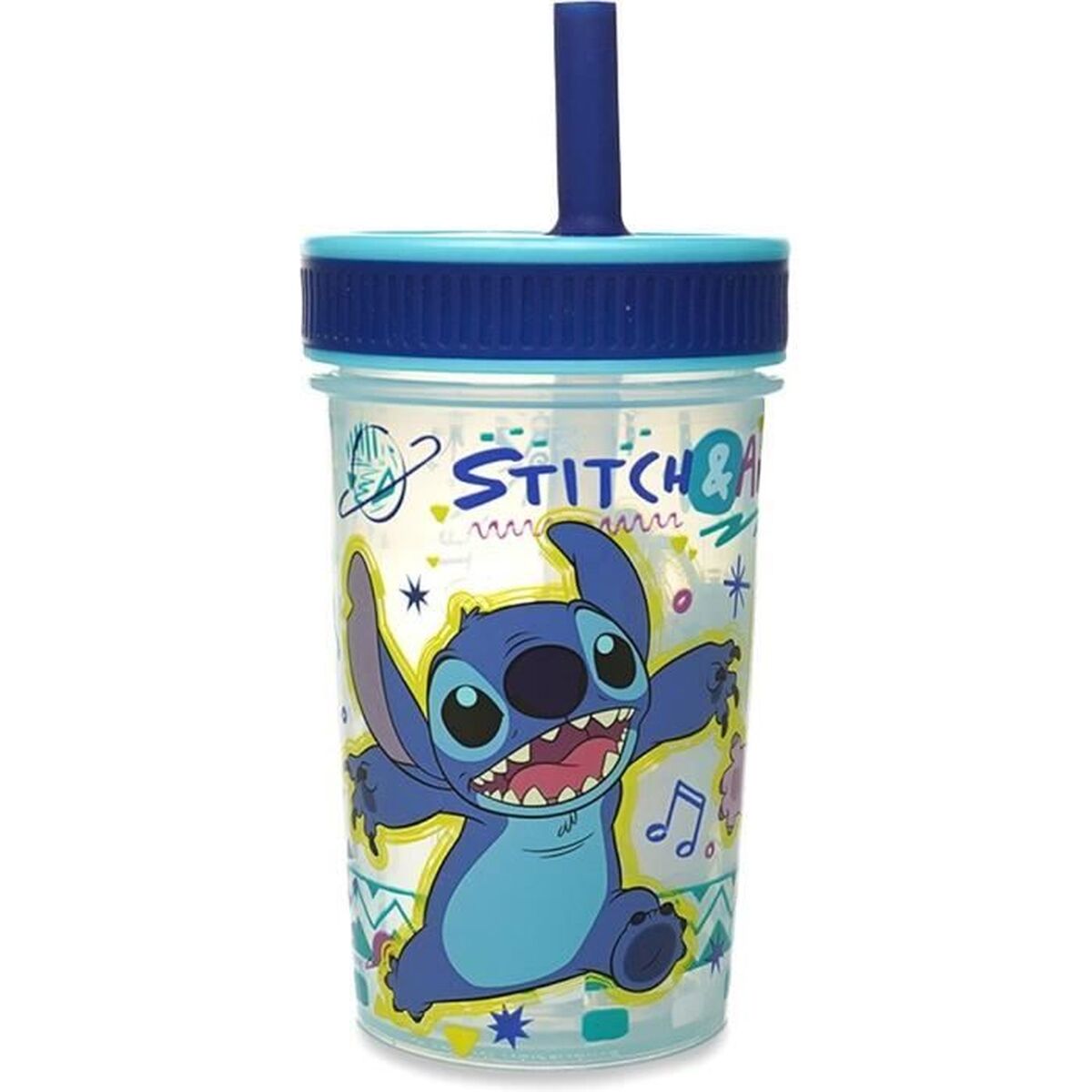 Bicchiere Di Apprendimento Thermobaby Lilo & Stitch 420 Ml Azzurro