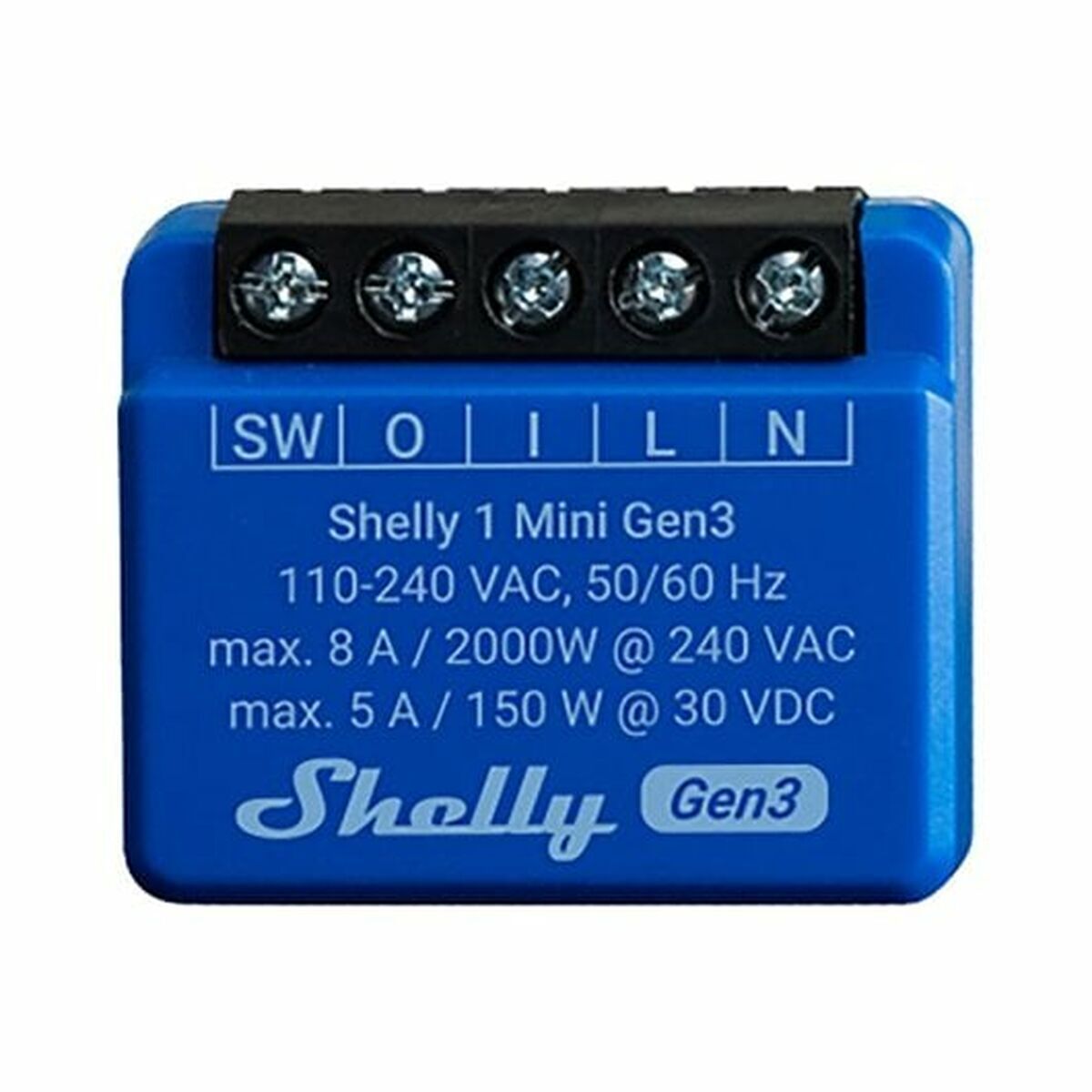 Presa Intelligente Shelly Mini 1 Gen3 Rele Wifi Bt Bluetooth WI-Fi Bluetooth 4.2