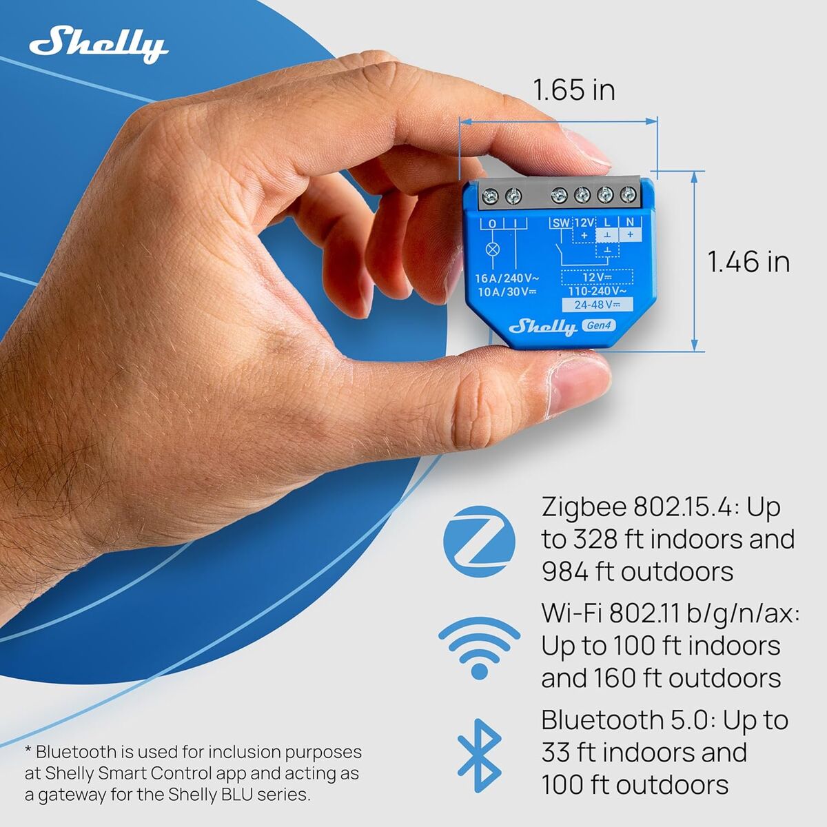 Presa Intelligente Shelly S4sW-001x16eu Bluetooth WI-Fi Bluetooth 5.0 240 V - Image 5