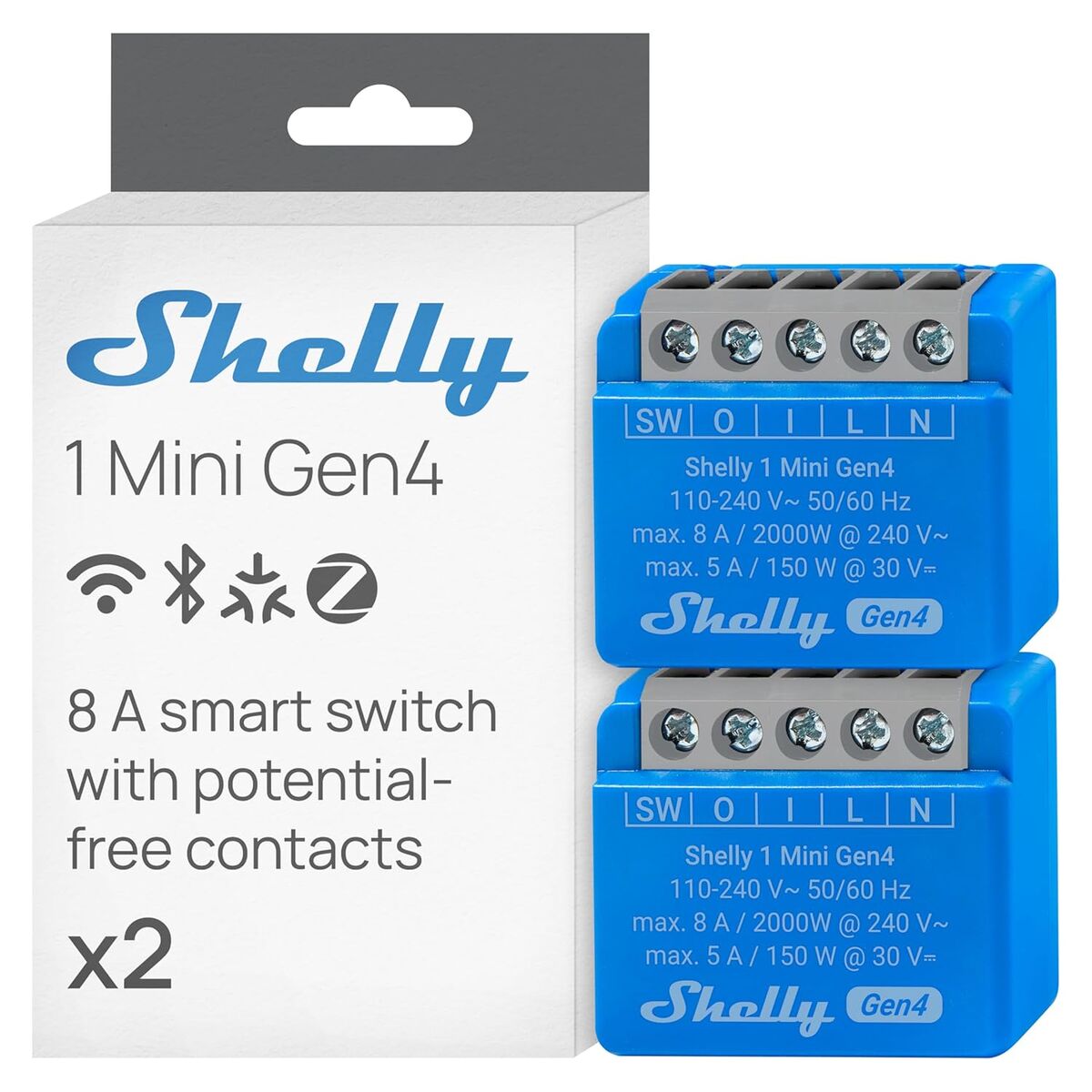 Presa Intelligente Shelly S4sW-001x8euu Bluetooth WI-Fi Bluetooth 5.0 - Image 4
