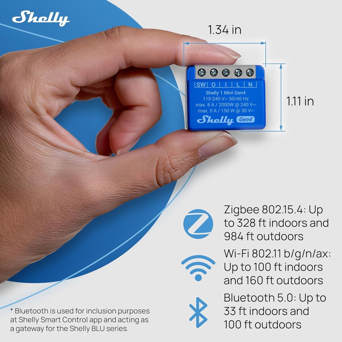 Presa Intelligente Shelly S4sW-001x8euu Bluetooth WI-Fi Bluetooth 5.0 - Image 6